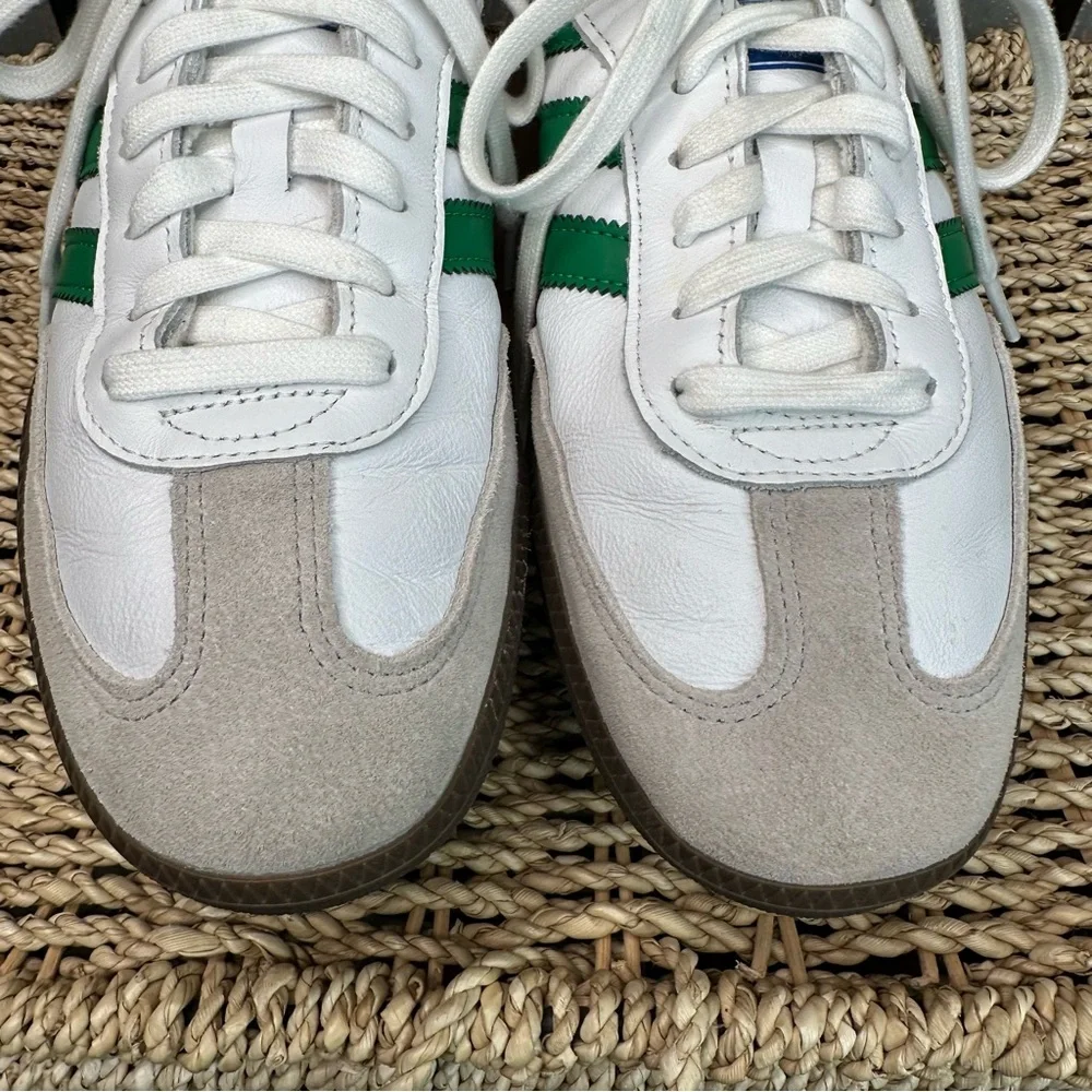 Adidas Samba OG Leather Sneaker Green Sz M 10.5/W 11.5 - Picture 3 of 13